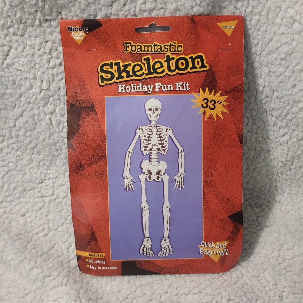 Nicole Foamtastic Skeleton Holiday Fun Kit 33 Inch Foam Craft Halloween FOM 500